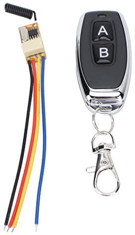 Interruttore di Controllo Remoto Wireless RF, Interruttore di Controllo Remoto Wireless Mini Relè DC3.7V-12V, Interruttore Ricevitore Trasmettitore Wireless RF 433MHz, da Utilizzare per Porte Elettric
