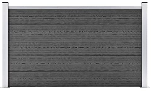 vidaXL Zaunelement WPC 180x105 cm Schwarz