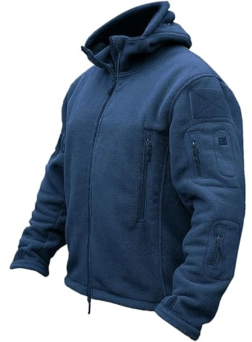 TACVASEN Giacca Uomo Giacca Pile Uomo Giacche in Pile Outdoor Militare Caldo Cappotto Felpa Pile Giubbotto da Lavoro Giacche Trekking Sport e Outdoor