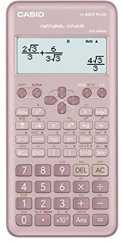 Casio Standard Scientific Calculator PINK - Non Programmable 10 + 2 digits 252 Functions - FX-82ESPLUS-2PKWDT