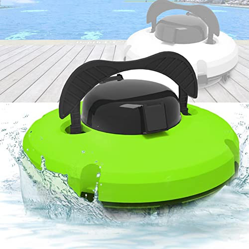 Pulitore automatico per piscina senza fili, aspirapolvere automatico per piscina, potente aspirazione Batteria ricaricabile da 5200 mAh, durata 120 minuti, ideale per piscine piatte fuori terra