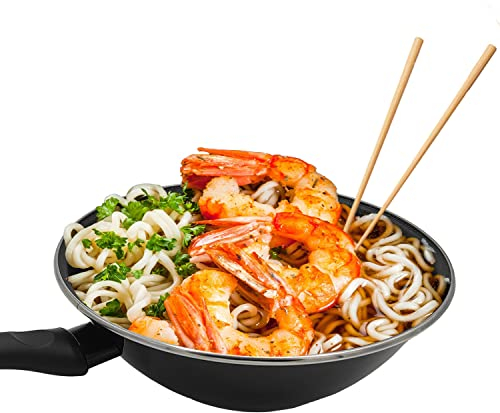 VITRINOR Wok CM.20 RISP.ENERGETICO Anche per INDUZIONE, Lega di Acciaio, Skillers, cm 20