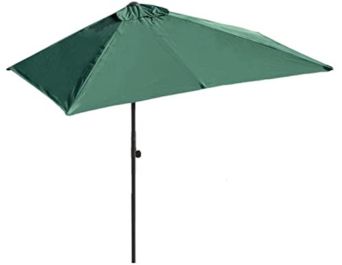 Garten-Sonnenschirm, rechteckig, halber Sonnenschirm, halber Balkon-Sonnenschirm, UV-Schutz 250X130Cm, 200X100Cm| Garten-Sonnenschirm-Wandschirm | Mit Kurbelgriff | Perfekt für Balkone, Gärt