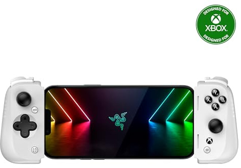 Razer Kishi V2 Mobile Gaming Controller Xbox Edition für iPhone: Konsole Qualitätskontrollen - Universal Fit - Stream PC & Xbox Spiele - Geringe Latenz - Kostenlose Nexus-App - Weiß