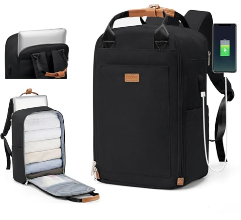 SZLX for Ryanair Cabin Bags 40x20x25 Underseat Carry-ons Bag,Easyjet Cabin Bag Travel Backpack Cabin Size Hand Luggage Bag with Water Bottle Holder Travel Ruscksack Fit 14 Inch Laptop Beige Brown