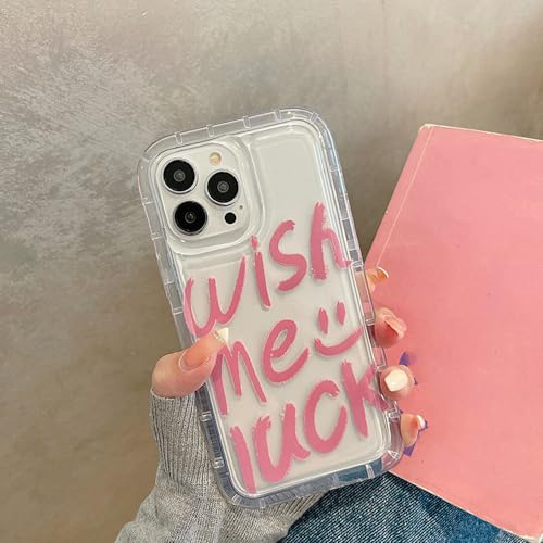 VIPAVA Pink Wishes Letter Handyhülle für iPhone 15 14 Plus 11 12 13 14 Pro Max 6 7 8 SE 2022 XR X XS Hüllen Weiche Airbag-Schutzhülle, JJ12, für iPhone 15 Pro