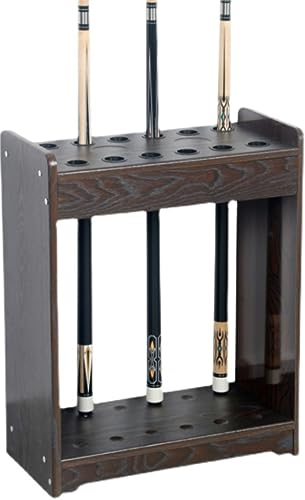 ANIIC Pool-Queue-Halter Stockhalter Pool-Queue-Rack Für 12 Queues, Billard-Queue-Racks Aus Holz, Exquisites, Schönes Hartholz Billard Queue Halterung