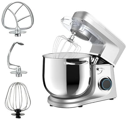 Food Mixer, 11L Stand Mixer With Agitator, Dough Hook, Egg Beater, 1700W Tilt Head Dough Blender, 6-Speed Adjustable Multi-Function Cook Machine, Desktop Egg Beater For Baking