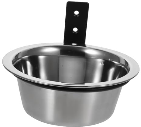 BUGUUYO Gamelle pour Chien Et Bol d'eau en Acier Inoxydable Surélevé 15 Cm Support Mural Multifonction pour Alimentation Confortable Animaux De Compagnie