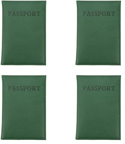Respicefinem Pc Passaporto Squisito, Morbido Cuoio Dell'Unità Di Elaborazione Passaporto Di Stoccaggio Di Copertura Del Portafoglio Per Viaggiare Leggeri, Verde (Verde Scuro)