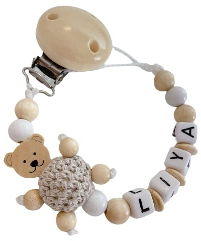 personaliertesgeschenk mit Namen für Mädchen oder Junge Baby Geschenk personalisiert zur Geburt & Taufe Teddy Bär in Erdtöne