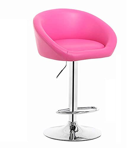 Moderner drehbarer Pub-Hocker, Barstuhl mit hohem Schwammsitz für Empfang, Blau/Rosa