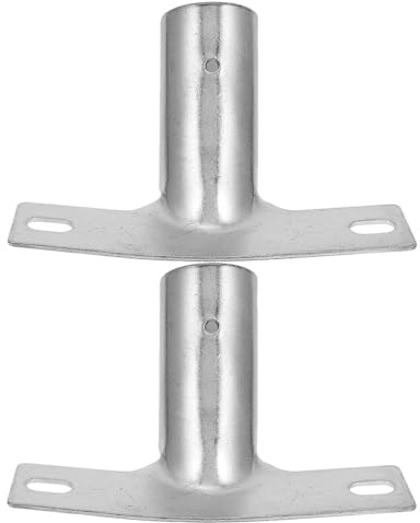 Holibanna Broom Handle Bracket Metal Adapter 2Pcs Easy Installation Versatile Compatibility for Mop Broom Paint Pole Cleaning Tools