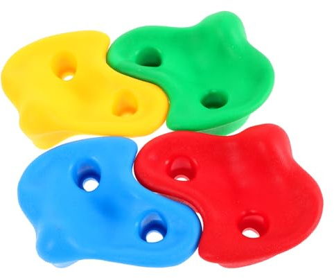 TOYANDONA 4pièces Prises Escalade pour Garçon Fille Colorées Et Durables Supports Ergonomiques Antidérapants pour Mur Escalade Intérieur Et Extérieur Jeu Fixation pour Aire De Jeux Et Salle