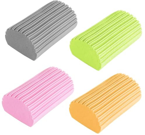 4 PzSpugna Antipolvere, Damp Duster Spugna Polvere, Spugne Polvere Riutilizzabili, Spugna Magica per Muro Pulire Vetro Pulizia Persiane in Legno Radiatori Finestre