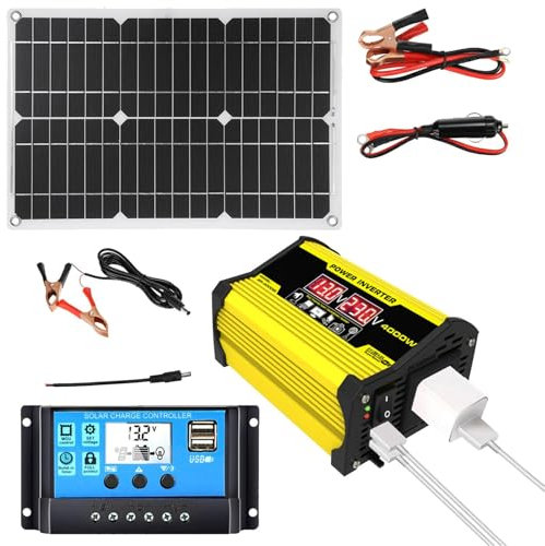 Kit de panneau solaire - kit de stockage d'énergie solaire, ensemble de générateurs d'alimentation portable | Kit d'alimentation de la batterie solaire, solution d'unité d'alimentation de batterie ext