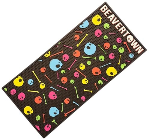 Laurie's Pub and Bar Accessories | Beavertown Skull Black Bar Runner, Bar Mat 50x24 cm Large