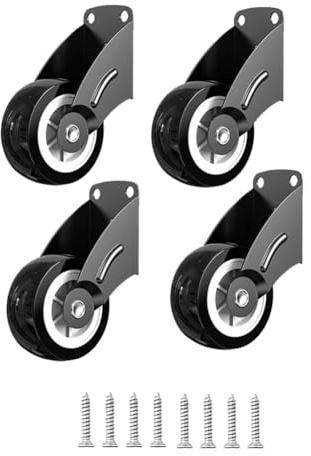 Geieold 2-Inch Gate Roller Wheels 4-Pack, Wooden Door Anti-Sag and Anti-Friction Support