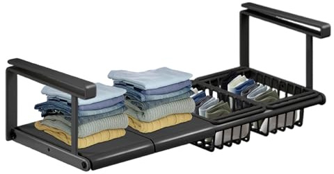 Cesta de almacenamiento para estante inferior, organizador de armario para ropa, cajón extensible debajo del escritorio para dormitorio, baño, cocina, dormitorio, organización