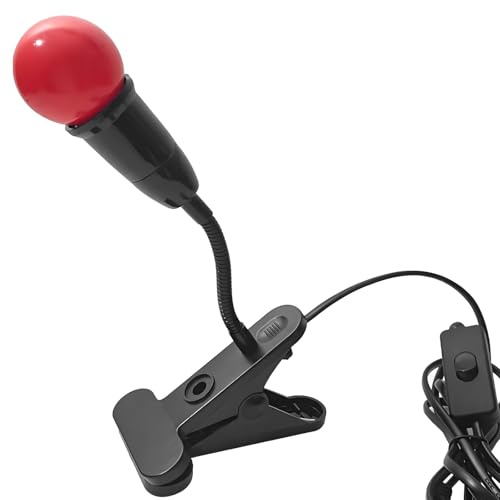 eTone Darkroom Safe Light Lampe de bureau LED rouge avec clip, réglable à 360 degrés, convient pour le traitement du film S/W et du papier d'impression S/W (0,5 W)