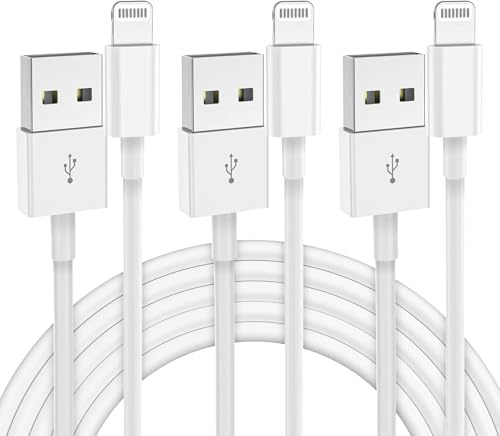 iPhone Charger Cable, 3Pack for Lightning to USB Cable MFi Certified 2M, Charging Lead for Apple iPhone 14 13 12 11 Pro Max/Pro XS XR X 8 7 6 Plus SE, for iPad