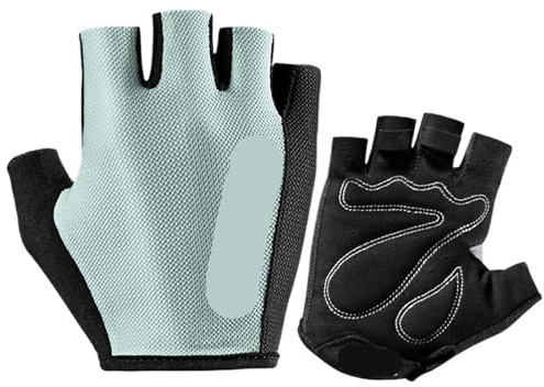 SNGUOQ fitnesshandskar män kvinnor halvfinger sport andas sommar berg utomhus vantar för fitness och träning (grön, L)