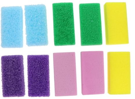 Alipis 15 Stück Pu Pediküre Stein Hornhautentferner Fußpediküre mit Weichem Peeling und Massagefunktion für Glatte Haut und Fußpflege Zuhause Zufällige Farbe