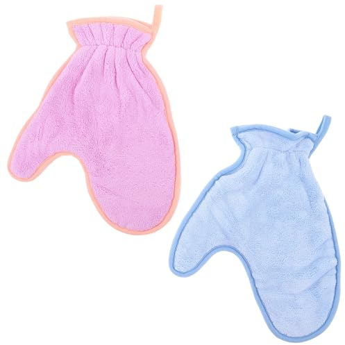 Tofficu 2pcs Pet Absorbent Gloves Soft Pet Grooming Gloves for Bathing and Cleaning Dog Washing Cat Wash Dog Grooming Bath