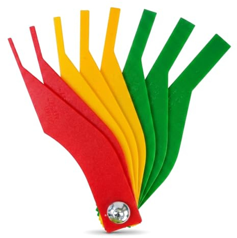 Brake Pad Thickness Gauge, Automotive Brake Pad Measuring Tool with 3-Colour Coding System, Fire Door Gap Gauge Measuring Tool (2mm-12mm) - Universal Fit for Car and Motorcycle Brake Inspections