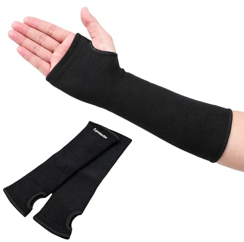 ARYIMYDP 1 Paio di Manicotti Pallavolo con Protezione e Foro per Pollice – Manicotto da Compressione per Antebbraccio, Ideale per Uomo e Donna, per Allenamento e Partite di Pallavolo