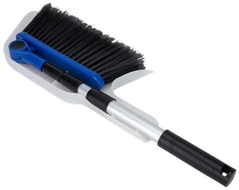Camco Adjustable Broom and Dustpan - Portable & Compact Full Size Broom - Adjusts from 24-52 Inches, Ideal for RV, Marine, and Home Use (43623-A)