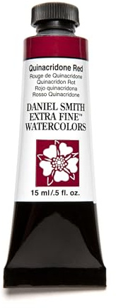 Daniel Smith 284600091 Extra Fine Watercolor 15ml Paint Tube, Quinacridone, Red, 0.5 Fl Oz (Pack of 1)