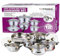 12PC Cookware Set - Saucepan, Frying Pan Pot & Casserole Stainless Steel Cookware | Non Stick, Kitchenware, Glass Lids, | Strong Quality, Long Lasting & Durable (12 Piece Cookware Set)
