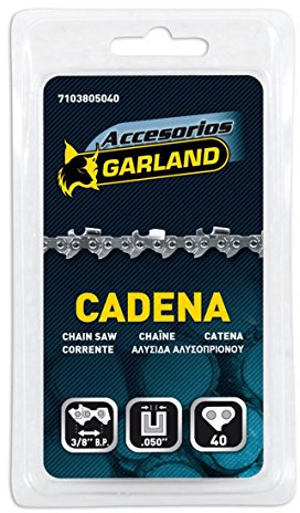 Garland 7103805040 - Cadena 3/8’’ b.p.-0.050’’ - 40 Eslabones para Motosierras