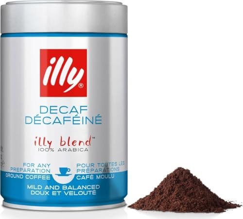 illy, Café Moulu Espresso Décafeiné - 1 boîte de 250g