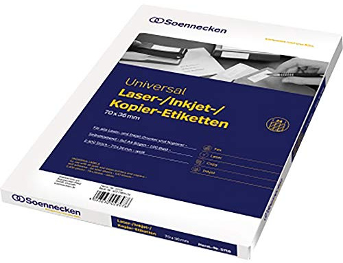 Soennecken Etikett 5759 70x36mm weiß 2.400 St./Pack.