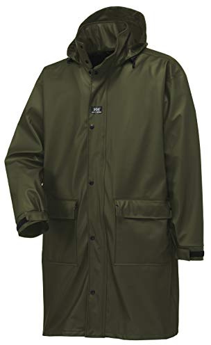 Helly-Hansen Workwear Impertech Long Rain Coats for Men | Heavy-Duty Stretch Polyurethane, Waterproof Impertech Fabric, Adjustable Packable Hood, Microweld Seams