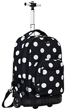 Rockland Rollrucksack mit einem Griff, Schwarze Punkte (Schwarz) - R02-BLACKDOT