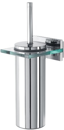 Tiger 264930346 Safira WC-Bürstengarnitur mit Glashalter, chrom