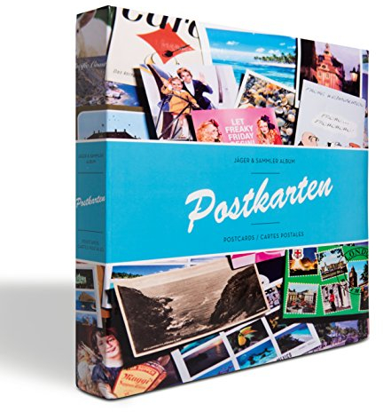 Leuchtturm 342621 Sammel-Album - Postkarten-Album für 600 Postkarten - 50 festeingebundene Hüllen