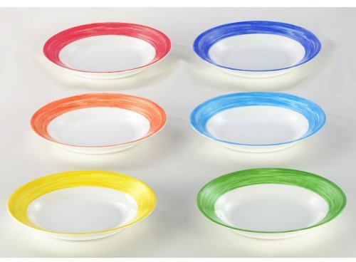Teller tief, Ø 22,5 cm, 6 Stk. pro Farbe, rot
