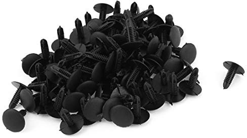 sourcing map 100 Stk. 5mm Loch Kunststoff Niete Stossstange Tuer Kotfluegel Befestigung Clips de
