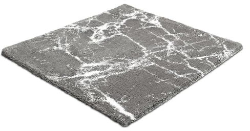 Kleine Wolke Badteppich Como Platinfarben 60 x 60 cm, Platin