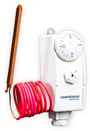 COMPUTHERM Termostato sommergibile WPR-90GC, termostato con manicotto sommergibile e sensore remoto, termostato per impianti di riscaldamento, misurazione invasiva per valori esatti, monitoraggio