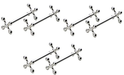 BMTick Repose Couvert argenté 'Un Classique Victorien' pour Couteaux, fourchettes et cuillères (Lot de 6)