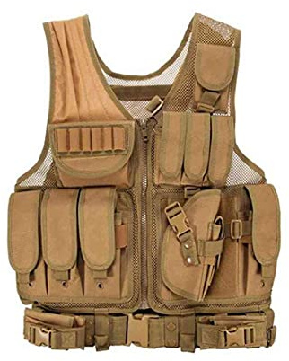 Taktisk militär polyesterväst utomhus camping jakt fiske vandring airsoft krigsmatch。