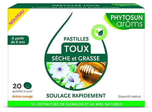 Phytosun Arôms - PASTILLES GORGE IRRITÉE*- Goût Citron - Huiles Essentielles - Menthe poivrée*- Adoucit et Apaise la gorge*- SANS SUCRES - 24 Pastilles, 60g