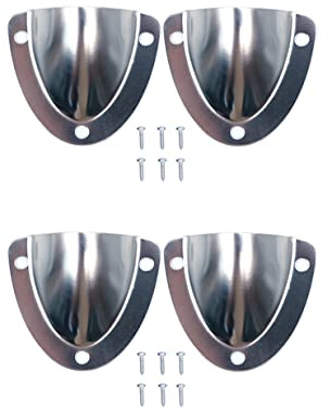ZONADAH 4X Drahtkabel-Entlüftungsabdeckung, 45 mm 316 Edelstahl-Clamshell-Entlüftung, Marinequalität, Clam-Shell-Entlüftung für Boote
