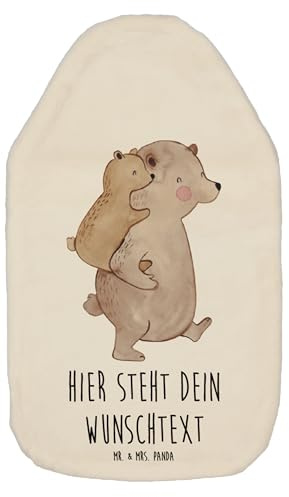Mr. & Mrs. Panda Wärmflasche personalisiert Papa Bär - Weiß