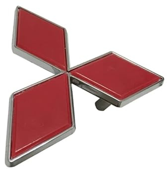 Coche Emblema Insignia para Mitsubishi, Metálico Embellecedores Pegatinas Pegatinas con Emblema Decoración de Carrocería Coche Accesorios,A